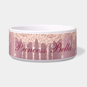 Pink Satin with Pink Glitter Drips Personalized