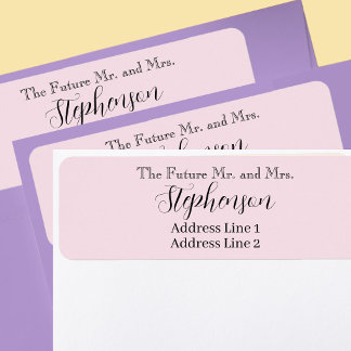 Pink Save The Date Custom Name Return Address