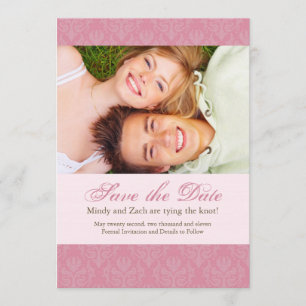 Pink Save the Date Wedding Template