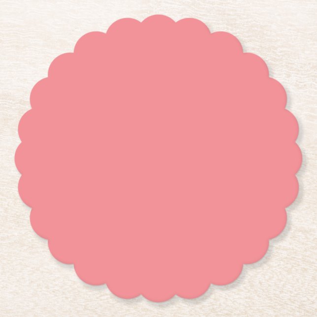 Pink Scalloped Coasters | Chic Party Decor (Front)