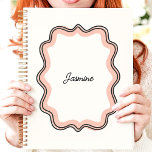 Pink Scalloped Wavy Frame Custom Name Planner<br><div class="desc">Stay organized and stylish with this elegant planner featuring a delicate pink scalloped frame. Personalize it with your name for a unique touch. This planner is perfect for keeping track of appointments, to-dos, and all your important dates. With its classic design and ample writing space, it's a must-have for anyone...</div>