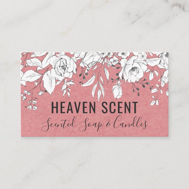 Pink Scented Soap And Candle Business Card (Front)