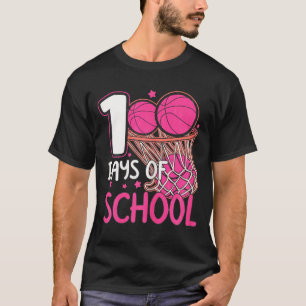 Pink School Basketball 100 Player Sports Days Humo T-Shirt