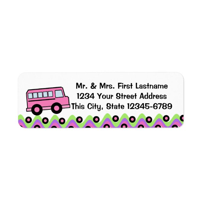 Pink School Bus Wheels (Front)