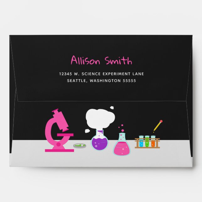 Pink Science Lab Envelope (Back (Top Flap))