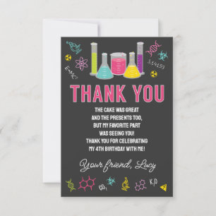Pink Science Thank You Card