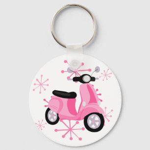 Pink Scooter Keychain