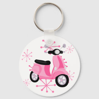 Pink Scooter Keychain