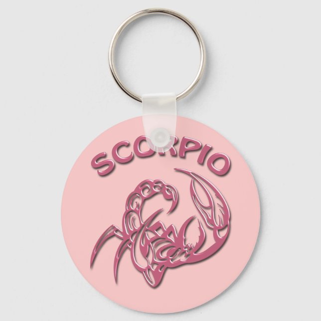 PINK SCORPIO KEYCHAIN (Front)