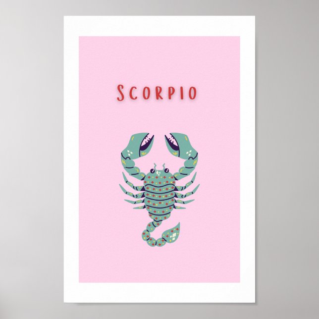 Pink Scorpio, zodiac, star sign (Front)