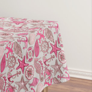 Pink Sea Pattern Tablecloth