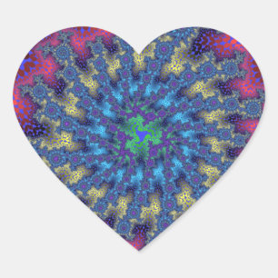 Pink Seafoam Burst Heart Sticker