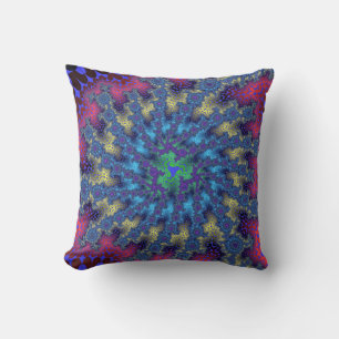 Pink Seafoam Burst Throw Pillow