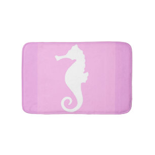 Pink Seahorse Bath Mat