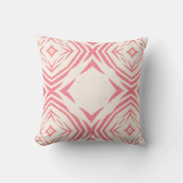 Pink Seamless Pattern Throw Pillow (Front)