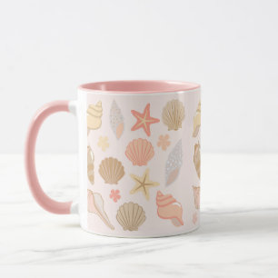 Pink Seashells Pattern Mug