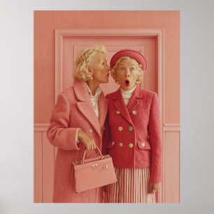 Pink Secrets and Surprised Style Poster