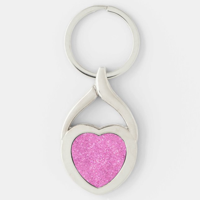 Pink Sequins Bling Keychain (Front)