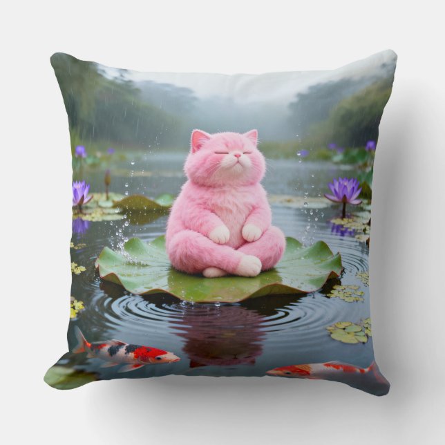 Pink Serenity 001 Throw Pillow (Front)