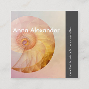 Pink Serenity Design 11 Square Business Card