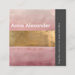 Pink Serenity Design 2 Square Business Card