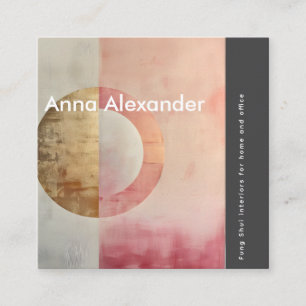 Pink Serenity Design 7 Square Business Card