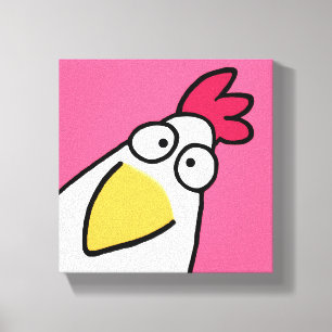 Pink SERIOUS CHICKEN by Sandra Boynton Canvas Print
