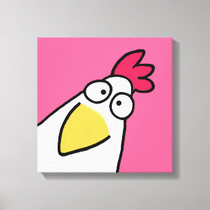 Pink SERIOUS CHICKEN by Sandra Boynton Canvas Print