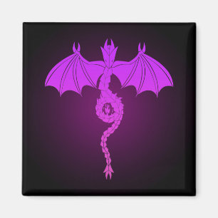Pink Serpent Dragon Magnet