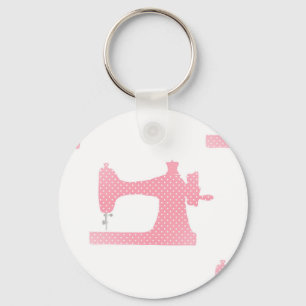 pink sewing machine keychain