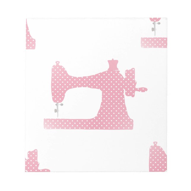 pink sewing machine notepad (Front)