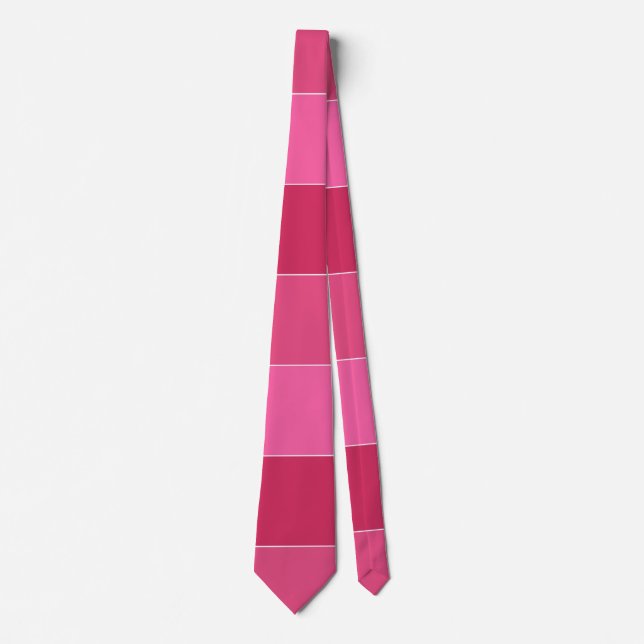 Pink Shades of Hawaii Stripes Tie (Front)