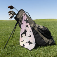 Pink shadow fish shark on gradient galaxy Space