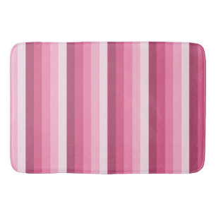 Pink shadow stripes bath mat