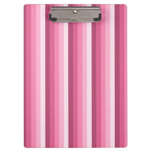 Pink shadow stripes clipboard