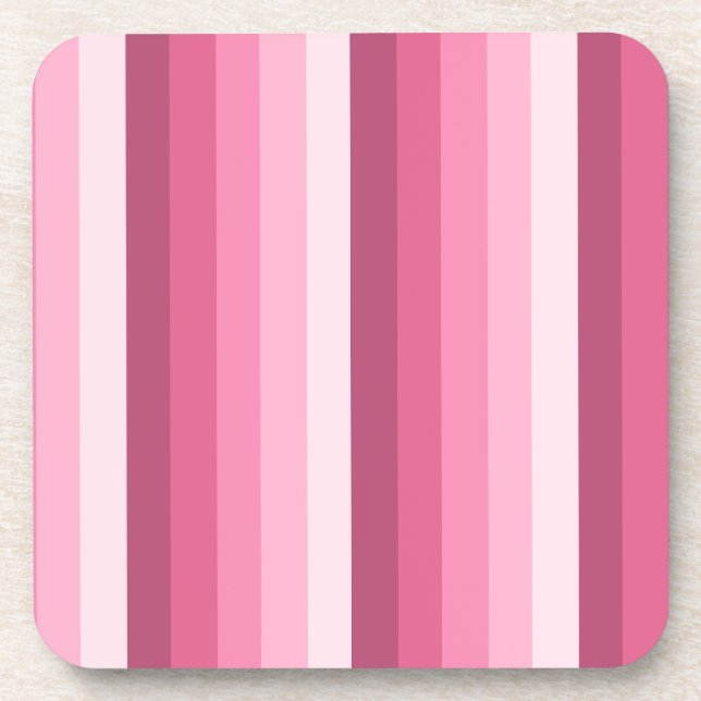 Pink shadow stripes coaster (Front)
