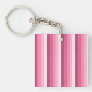 Pink shadow stripes keychain