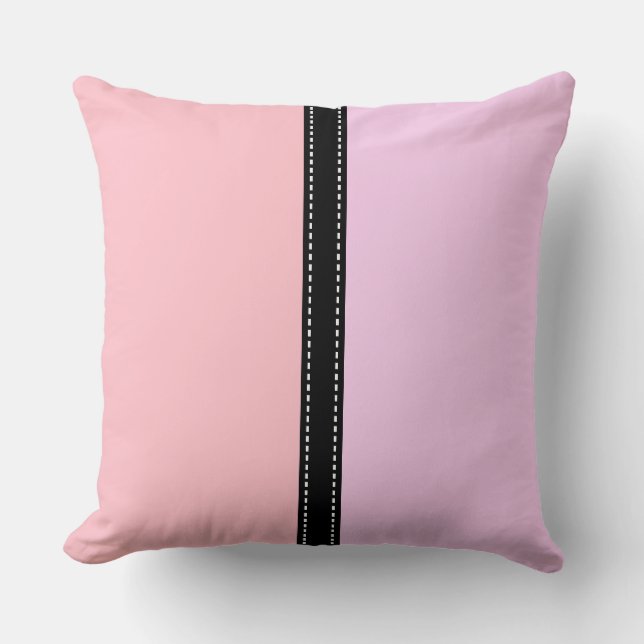 Pink & Shampoo Solid Colour Background Throw Pillow (Front)