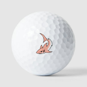 pink shark week cartoon tattoo art ocean animal golf balls