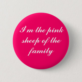 pink sheep 2 inch round button