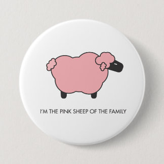 Pink Sheep 3 Inch Round Button