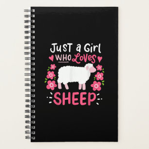 Pink Sheep Just A Girl Who Loves Sheep Gift Planner