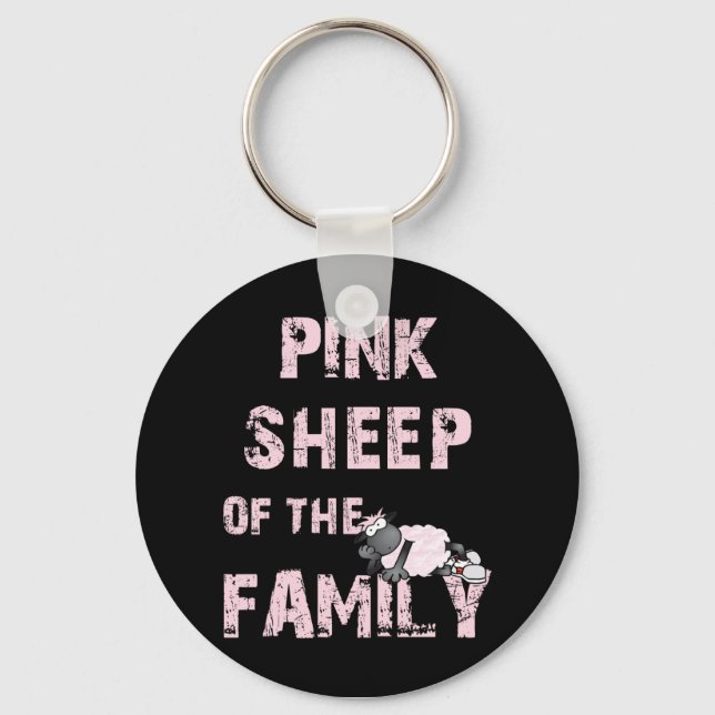 Pink Sheep Keychain (Front)