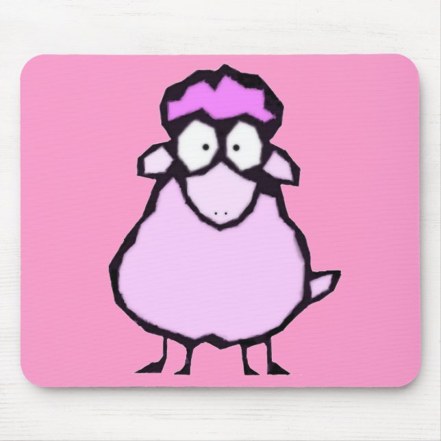 Pink Sheep Mousepad (Front)
