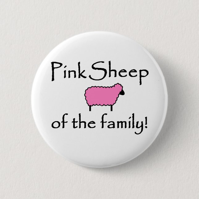 Pink Sheep of the Family 2 Inch Round Button (Front)