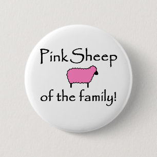 Pink Sheep of the Family 2 Inch Round Button