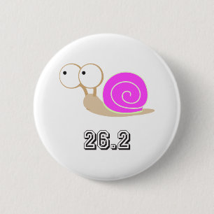 Pink shelled snail 26.2 2 inch round button