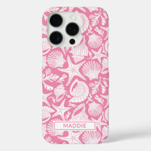 Pink Shells Personalized iPhone 16 Pro Case