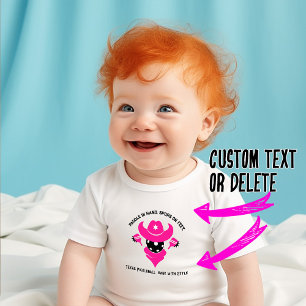 Pink Sheriff's Pickleball Showdown Baby Bodysuit
