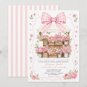 Pink She's Fresh Off the Market Bridal Shower Invitation